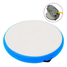 vidaXL Aufblasbares Gymnastik-Kissen mit Pumpe 100x100x10 cm PVC Blau