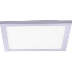 LED-Panel, silber, 30x30cm, quadratisch, schlicht, blendfrei, Flur, flach