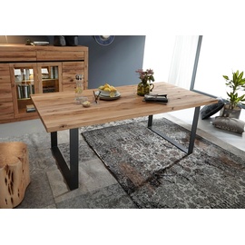 MASSIVMOEBEL24.DE Esstisch Wild-/Zerreiche 180x90x76 geölt MONTREUX #114 - Braun