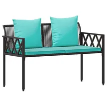 vidaXL 2-Seater 116 x 56 x 75 cm Schwarz