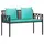 vidaXL 2-Seater 116 x 56 x 75 cm Schwarz