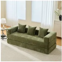 HAUSS SPOLE Schlafsofa mit Schlaffunktion,Modulares Relaxsofa mit Seitentaschen grün