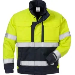 Fristads® Multinorm Winterjacke 4588 FLAM Flame, gelb/marine 1 Stück, Größe: M