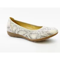 Mephisto Emilie sand Boa Damen Ballerina in Grau, Größe