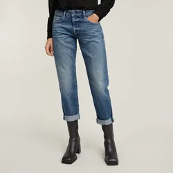 Boyfriend-Jeans G-STAR "Kate", Damen, Gr. 28, Länge 30, blau (faded blau marble), Denim/Jeans, Obermaterial: 99% Baumwolle, 1% Elasthan, casual, bequem 7/8-Länge, Jeans, Baumwollstretch Denim Qualität für hohen Tragekomfort
