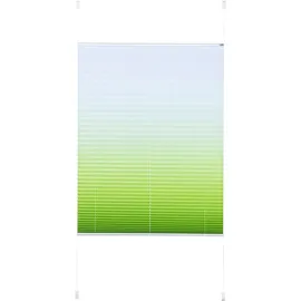 K-HOME Plissee Farbverlauf Sunrise 65 x 130 cm Grün/Weiß