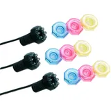 UBBINK MiniBright 3 x 8 LEDs - 3 Farbkappen pro Leuchte Trafo 12 V