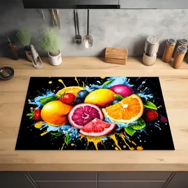 onlywow Herdabdeckplatte Kunststoff 1 80 x 52 cm Orange