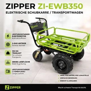 Zipper Akku-Schubkarre ZI-EWB350 300 kg