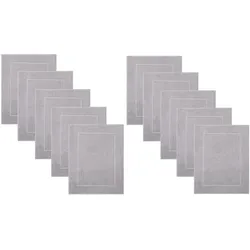 Betz 10 Stück Badvorleger Badematte PREMIUM 100% Baumwolle Größe 50x70 cm Qualität 650g/m2 Farbe silber
