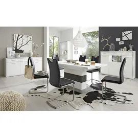 Zurbrüggen Kombivitrine TRENTO - weiß ¦ Maße (cm): B: 94 H: 201 T: 38.0