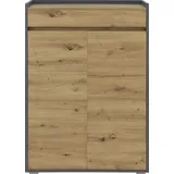OTTO home Kosmo 80 x 117,5 x 35 cm anthrazit/eiche/anthrazit
