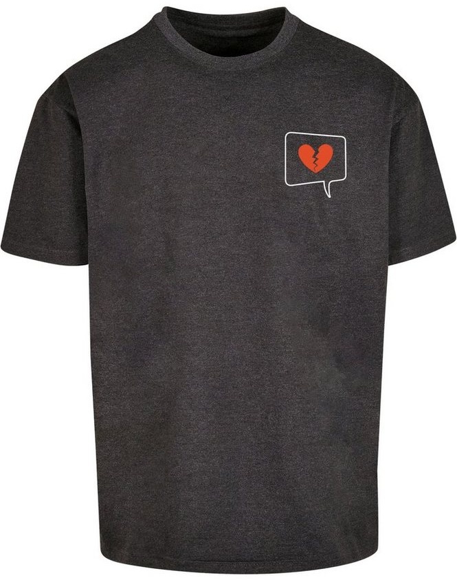Merchcode T-Shirt Merchcode Herren Heartbreak X Oversize Tee (1-tlg) grau XL