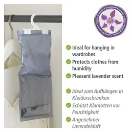 Wenko Entfeuchter zum Hängen Lavendel, 4er Set