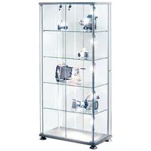 Kerkmann expoline Glasvitrine silber 4 Fachböden