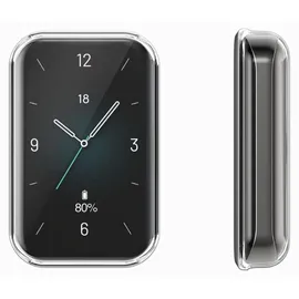 kwmobile 2x Silikon Hülle für HONOR Band 9 Schutzhülle - Fullbody Display Cover Set aus Silikon - Transparent Schwarz - Transparent