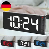 Digitaler Wanduhr -10,5" Groß Anzeige LED Digital Wanduhr,Leise Digitale Wanduhr