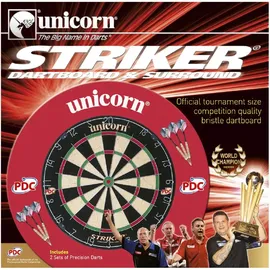 Unicorn Information System Striker Steeldartscheibe mit Surround Rot