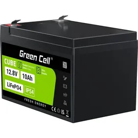 Green Cell CUBE LiFePO4 Spezial-Akku LiFePo-Block Flachstecker Li-Ion 12.8 V 10 Ah
