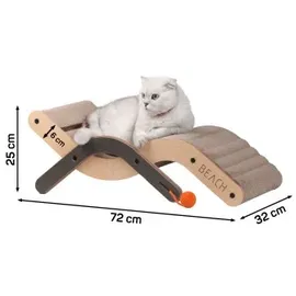 Canadian Cat Company Beach Chair Kratzmöbel 70 x 35 x 25 cm beige/braun