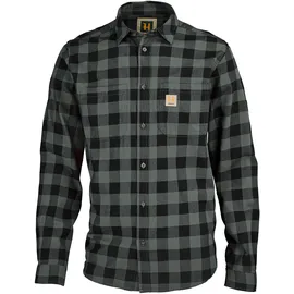 Härkila Langarmhemd Scandinavian, dark olive check, M