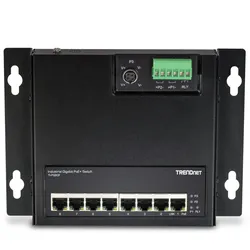 TRENDnet TI-PG80F 8-Port Industrial PoE+ Gigabit Wall-Mount Front Access Switch