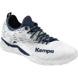 Kempa Unisex Wing Lite 2.0 Game Changer Handballschuhe, Sportschuhe, Turnschuhe, weiß/Marine, 46 EU