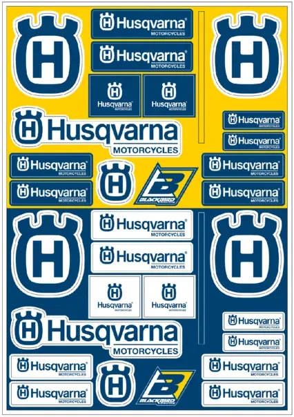 Blackbird PVC stickerbord - Husqvarna