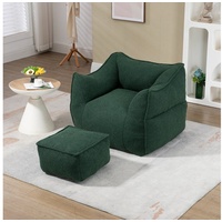 OKWISH Sitzsack Lazy Sofa/Fußhocker, Komfort-Schaukelstuhl mit hoher Rückenlehne (Couchsessel für Erwachsene und Kinder, für drinnen und draußen) grün