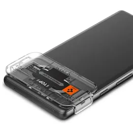 SPIGEN Gehärtetes Glass Displayschutzfolie mit Montageframe Camera Google Pixel 7A 2-Pack