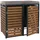 MCW Mülltonnenverkleidung K14 124 x 134 x 84 cm teak-optik