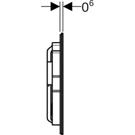 Geberit Sigma40 Betätigungsplatte Weiß Glas