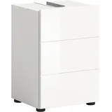 xonox.home Waschbeckenunterschrank Vira 38 x 56 cm Weiß Hochglanz