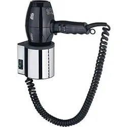 Keuco Plan Haartrockner 14995010037 verchromt/schwarzgrau, mit Halter