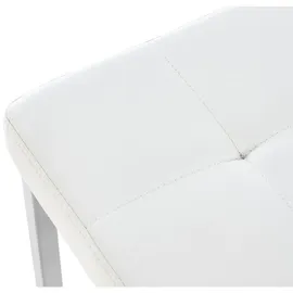 CLP Sitzhocker Barci Kunstleder 2er Set 40 x 45 x 40 cm Weiß