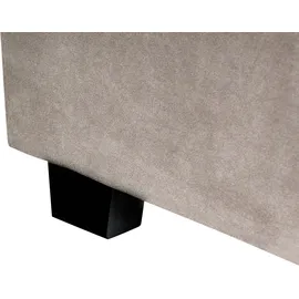 Beliani Vincennes Wasserbett Samtstoff 180 x 200 cm Taupe