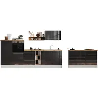 Respekta Inselküche Gabriel 320 cm Grau