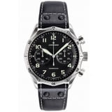 Junghans -Meister Pilot Chronoscope Herrenuhr Schwarz Automatik Saphirglas 43mm- 027/3590.00