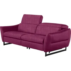 2,5-Sitzer EGOITALIANO "Dafne", pink (fuchsia), B:208cm H:97cm T:108cm, Sofas, mit und ohne elektrischer Relaxfunktion, Kopfteile manuell verstellbar