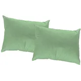 Wirth Dekokissen Lahnstein, Kissenhülle ohne Füllung, 2 Stück grün 40 cm x 40 cm