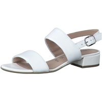 TAMARIS Damen Sandalen mit Absatz Leder Blockabsatz, Sommer; WHITE/weiß; 39 EU