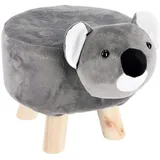 Cepewa Kinderhocker Tier Tierhocker Koala Sitzhocker Fußhocker Kinder Baby Holz Tier 50x28x30cm