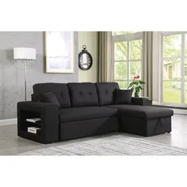 Habitat et Jardin Ecksofa reversibel mit Schlaffunktion Axel - 3-Sitzer - Schwarz