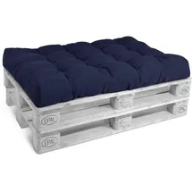 Beautissu Palettenkissen 120 x 80 x 15 cm blau 1 St.