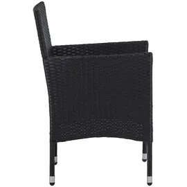 vidaXL Gartenstuhl 55,6 x 68,6 x 31,1 cm schwarz 2 St.