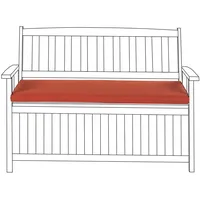 Beliani Sitzbankpolster, Rot Textil, 108x5x45 cm