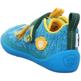 Affenzahn Halbschuh Knit Happy Kreativ Bär für Kinder, blau, Größe 34 EU