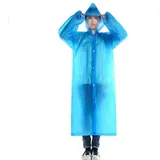 MAGICSHE Regenverdeck 2 Stück Regenponcho Regenmantel Transparent mit Kapuze blau