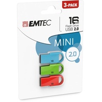 Emtec D250 Mini 16 GB USB 2.0 Capacity USB Flash Drive USB-Stick (16 GB, USB 2.0, Stecker Typ A, ohne Deckel)