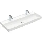 Villeroy & Boch Collaro Schrankwaschtisch 1200 x 470 mm, 2 Hahnlöcher, mit Überlauf, 120x47cm